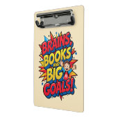 Hersenboeken en grote doelen - Leuke Back-to-Schoo Mini Klembord (Angled2)