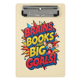 Hersenboeken en grote doelen - Leuke Back-to-Schoo Mini Klembord