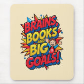 Hersenboeken en grote doelen - Leuke Back-to-Schoo Muismat (Voorkant)