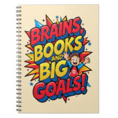 Hersenboeken en grote doelen - Leuke Back-to-Schoo Notitieboek (Voorkant)