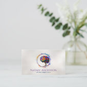 Hersenboom van het leven - Kleurrijk Bladerwerk Visitekaartje (Staand voorkant)