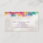 Hersenboom van het leven - Kleurrijk Bladerwerk Visitekaartje (Achterkant)