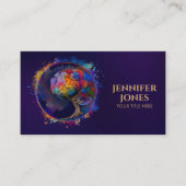 Hersenboom van het leven - Kleurrijk Bladerwerk Visitekaartje (Voorkant)