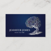 Hersenboom van het leven - Kleurrijk Bladerwerk Visitekaartje (Voorkant)