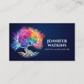 Hersenboom van het leven - Kleurrijke Flow Visitekaartje (Voorkant)