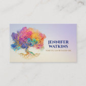 Hersenboom van het leven - Kleurrijke Flow Visitekaartje (Voorkant)