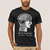 hersenchirurgie Neurologen Antiek medische tekenin T-shirt (Voorkant)