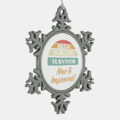 Hersenchirurgie Overlevende Humor Tin Sneeuwvlok Ornament (Links)