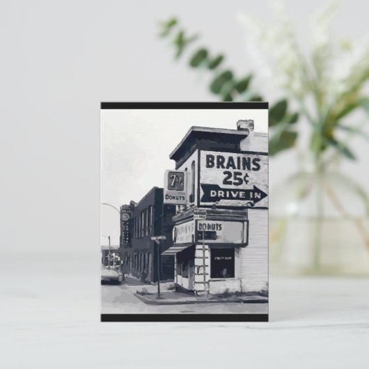 Hersenen 25 cent briefkaart (Staand voorkant)