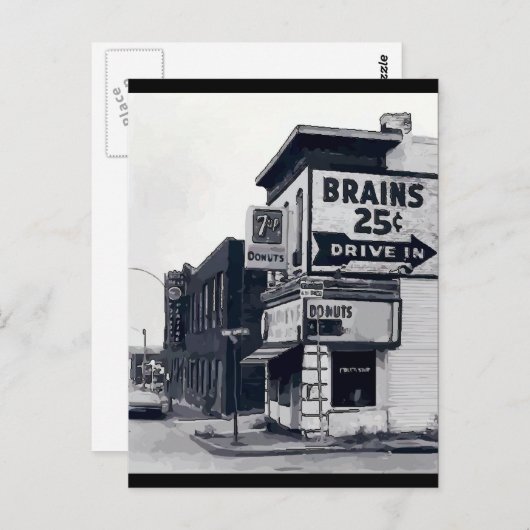 Hersenen 25 cent briefkaart (Voorkant / Achterkant)