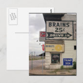 Hersenen 25 cent (Trump) Briefkaart (Voorkant / Achterkant)