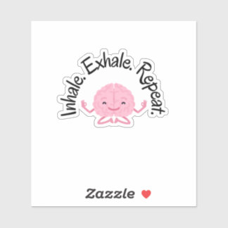 Hersenen Ademen Vinyl Sticker