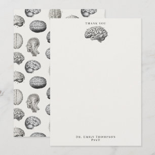 Hersenen Anatomie Biologie Illustraties Psycholoog Bedankkaart