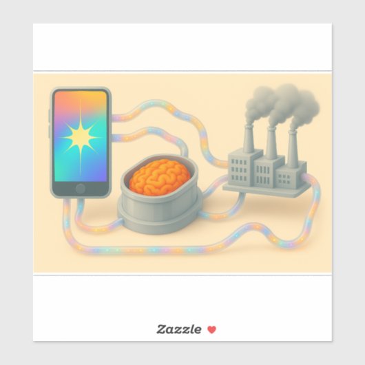 Hersenen - Apparaat - Fabriekscircuit Sticker (Vel)