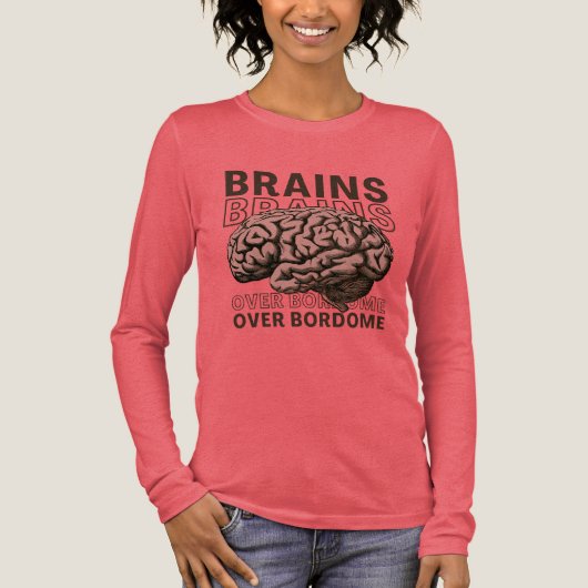 Hersenen Boven Saaiheid Tri-Blend Shirt (Voorkant)