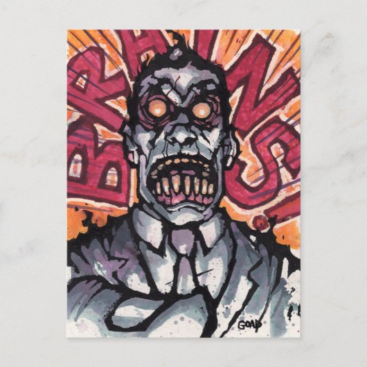 Hersenen! briefkaart - Goad (Voorkant)