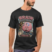 Hersenen bufferen voor altijd Gepersonaliseerd Gra T-shirt (Voorkant)