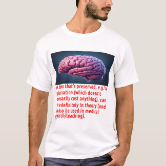 Hersenen Conserveringsbericht (cartoon) T-shirt