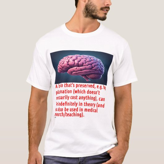 Hersenen Conserveringsbericht (cartoon) T-shirt (Voorkant)