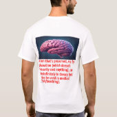 Hersenen Conserveringsbericht (cartoon) T-shirt (Achterkant)