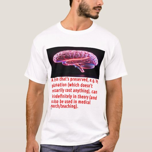 Hersenen Conserveringsbericht (lichtgevend) T-shirt (Voorkant)