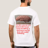 Hersenen Conserveringsbericht (op hout) T-shirt (Achterkant)