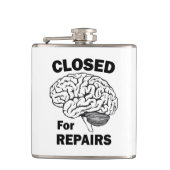 Hersenen gesloten voor reparaties heupfles (Voorkant)