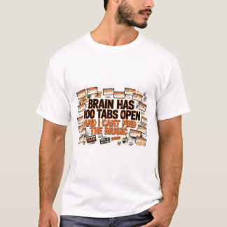 Hersenen Hebben 100 Tabbladen Geopend Grappig ADHD T-shirt