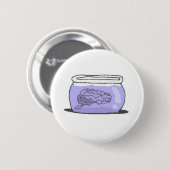 hersenen in de viskom ronde button 5,7 cm (Voorkant /achterkant)
