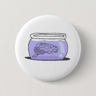 hersenen in de viskom ronde button 5,7 cm