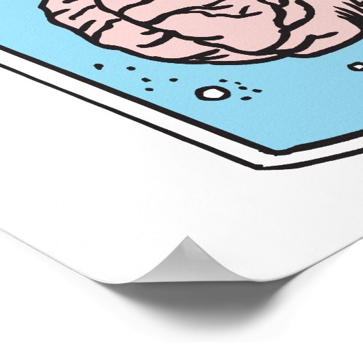 hersenen in een pot poster (Hoek)