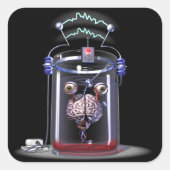 Hersenen in een pot Stickers (Voorkant)