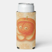 Hersenen in Oranje Waterverf Art Cooler (Seltzer Voorkant)