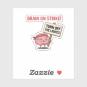 Hersenen in staking — Doe de lichten uit Sticker (Vel)