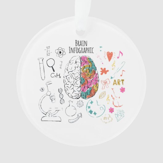 Hersenen Infographic Ornament (voorkant)