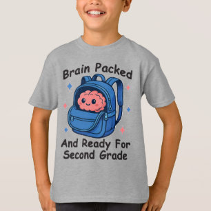 “Hersenen Ingepakt en Klaar Voor de Tweede Klas” H T-shirt