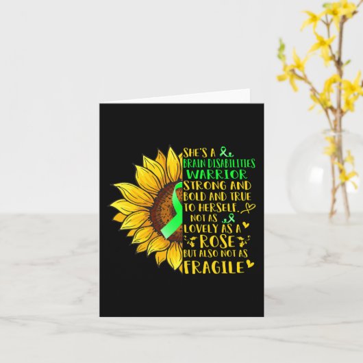 Hersenen invaliditeit krijger zonnebloem beperking kaart (Gele Bloem)