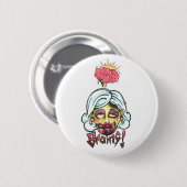 Hersenen! Knoop Ronde Button 5,7 Cm (Voorkant /achterkant)