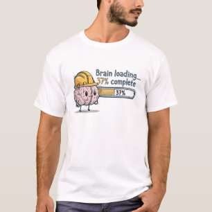 Hersenen laden 37 procent voltooid Funny Geeky T-shirt