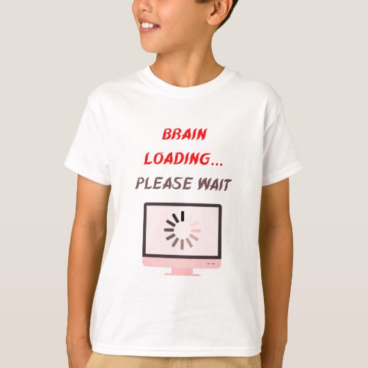Hersenen Laden Even Geduld | Grappig School T-shir T-shirt (Voorkant)