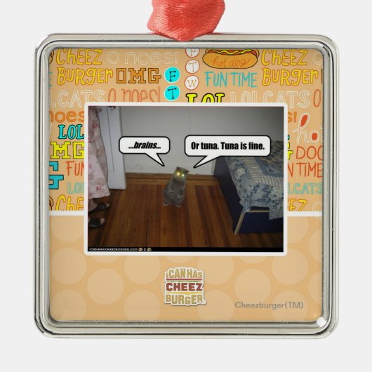 hersenen metalen ornament (Voorkant)