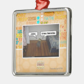 hersenen metalen ornament (Links)