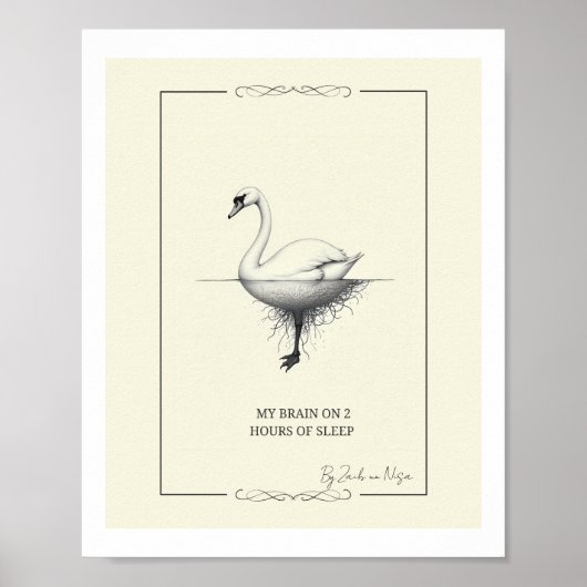Hersenen na 2 uur slaap Poster (Voorkant)