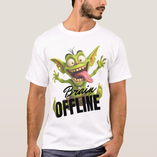 Hersenen Offline T-shirt (Voorkant)