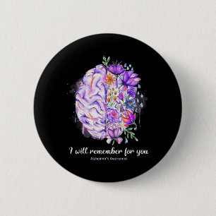 Hersenen Onthouden Voor Jou Alzheimerheimer Hersen Ronde Button 5,7 Cm