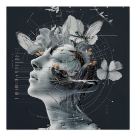 Hersenen oog metamorfose perfect poster