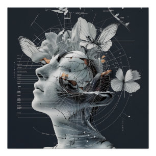 Hersenen oog metamorfose perfect poster