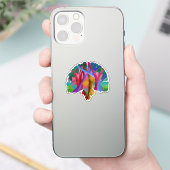 Hersenen op maat gesneden vinyl sticker (Telefoon)