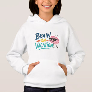 Hersenen op Vakantie Kids Hoodie   Grappig Cute Ch