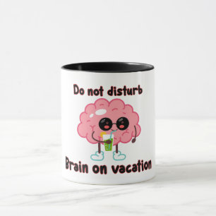 Hersenen op vakantie mok